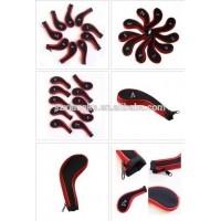 Long Neck Iron Synthetic Leather Durable Zippered Head Covers