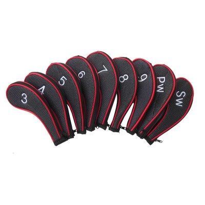 golf iron head covers with zipper